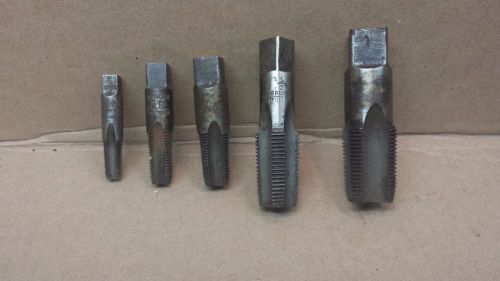 5pc NPT Pipe Tap Set  1/8&#034;, 1/4&#034;, 3/8&#034;, 1/2&#034; &amp; 3/4&#034;  GTD, Morse ....