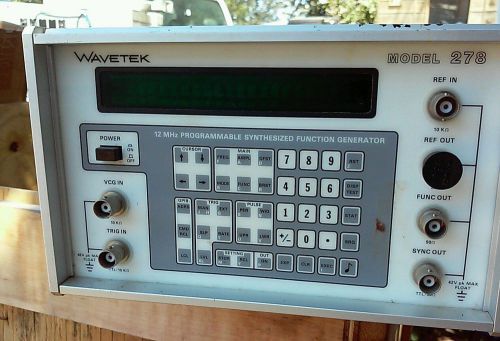 Wavetek 278 12 MHz Synthesized Function Generator 30 day warranty