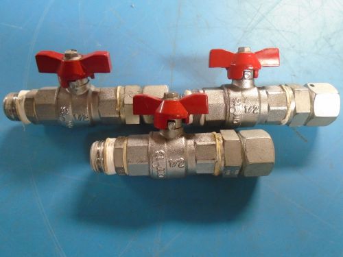 DN 15 Stainless Steel Ball Valve,Quarter Turn, PN25, 1 EMB &amp; 1 Misc 1/2&#034; Fitting