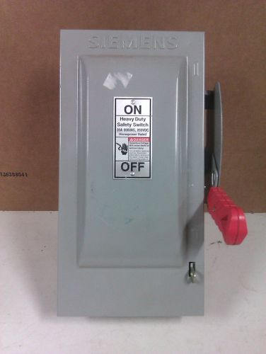 Siemens HF361 30A 600V Fused Disconnect Switch w/ 3 TRS30R Fuses V133