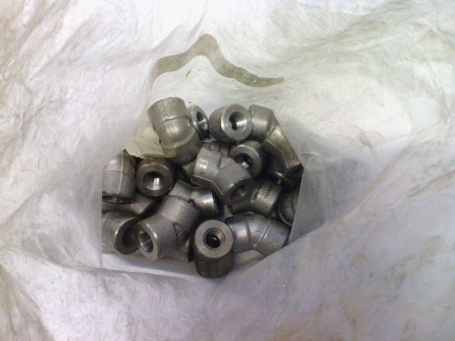 New 1/4 3000# 304/304l forged stainless steel 45-degree elbow, lot of 23 for sale