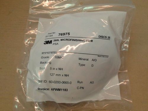 3m 268L MICROFINISHING FILM 5IN PSA 30MIC PART NO.51144