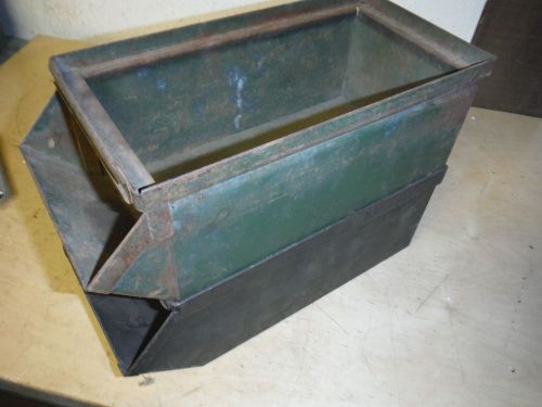 2 VINTAGE INDUSTRIAL PARTS BINS SMALL STACKBIN NO. 1