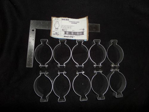 (10) 2-1/2&#034; thomas &amp; betts 6h6-bss steel city stainless steel conduit hangers for sale
