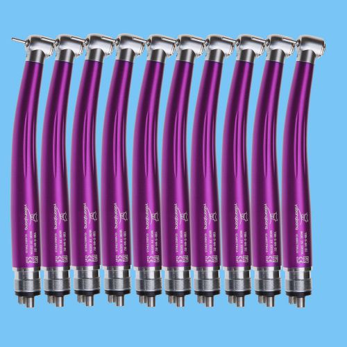 10pc NSK type Dental High speed Handpiece Push button Standard Head 4H Rainbow P