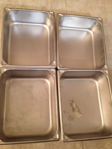 4 VOLLRATH SUPER PAN II 30242 1/2 Size stainless steel.