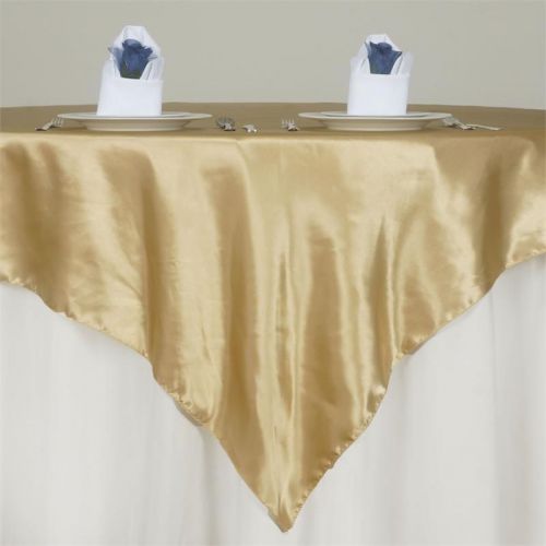 72&#034; x 72&#034; Champagne Satin Overlays