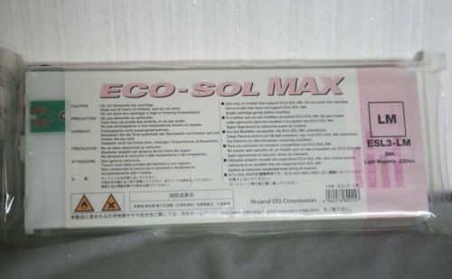 Roland ink cartridge eco sol max light magenta 220ml esl3-lm. new + sealed. for sale