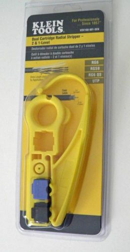 KLEIN TOOLS Dual Cartridge Cable Stripper (VDV100-801-SEN) (RG6, RG59, UTP) New!