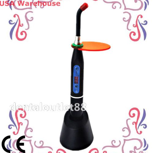 5W Wireless Cordless 1500mw LED dental Curing Light Lamp *BLACK*