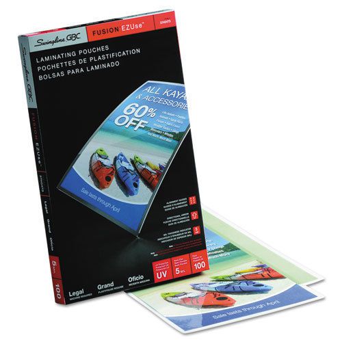 Fusion EZUse Premium Laminating Pouches, 5 mil, 9 x 14 1/2, 100/Box