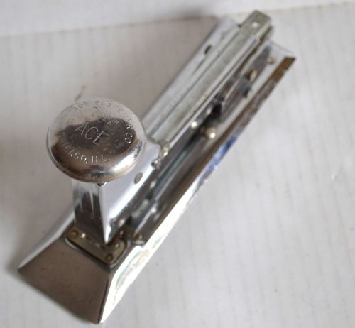 Vintage 1938 ACE STAPLER # 102 Industrial Style Mid Century Chrome