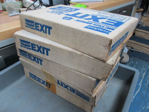 5 Vintage NOS Graybar Meter-Miser Energy Saving Exit Signs – Red/Green *seedesc.