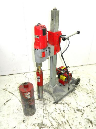 Milwaukee 4096 DymoDrill Core Drill, Vacuum Pump, 3&#034; &amp; 6&#034; Diamond Core Bits