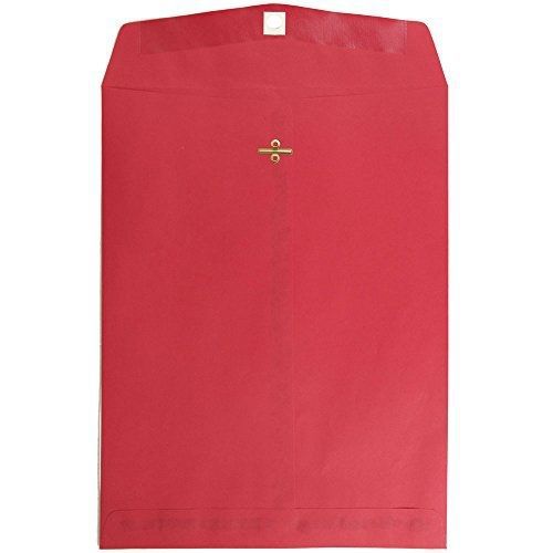Jam paper? open end catalog clasp paper envelope - 10 x 13 in - christmas red - for sale