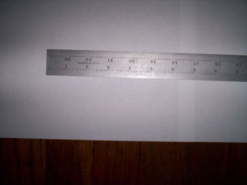 1 l.s. starrett 2 ft shrink rule chrome # c 368 tempered shrink 5/16&#034; to foot for sale