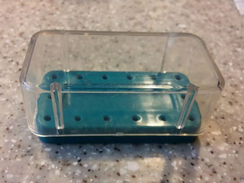 Dental Bur Block Magnetic 14 hole with clear cover