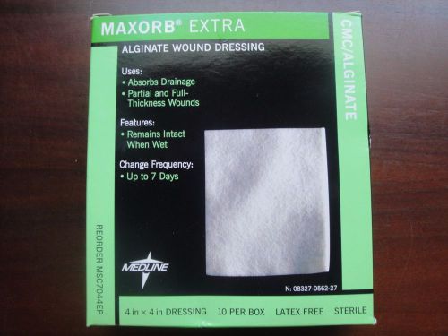 8 boxes of MAXORB EXTRA Alginate Wound Dressing 4X4&#034; (box of 10)  #MSC7044EP