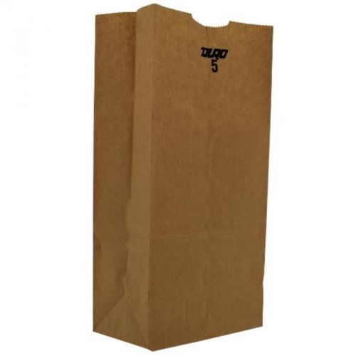 5 Lb Capacity, 5-1/4&#034;X3-7/16&#034;X10-15/16&#034; 500 Ct, Id Grocery Bag, Kraft Paper Duro