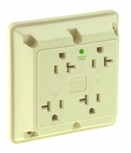 Leviton 21254-HI 20 Amp, 125 Volt, Industrial Series Extra Heavy Duty Hospital