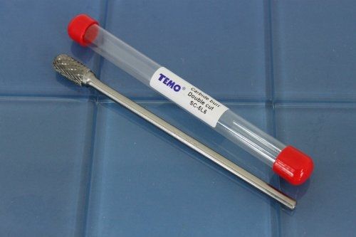 TEMO SC-5L6 Double Cut 7&#034; L CARBIDE BURR FILE 1/4&#034; SHANK 1/2&#034; HEAD Cylinder Ball