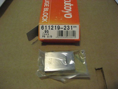 MITUTOYO 611219-231 .950 GAGE BLOCK (D1281-1)