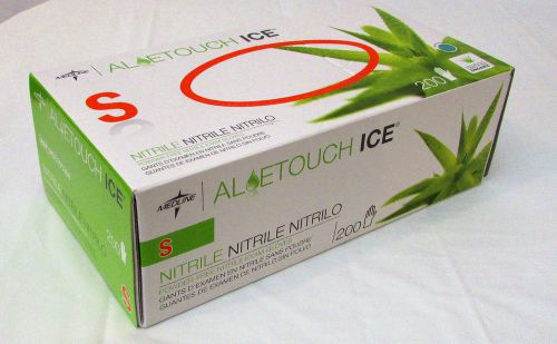 ALOETOUCH ICE ORGANIC LATEX POWDER FREE NITRILE EXAM GLOVES SZ SMALL 200/BX