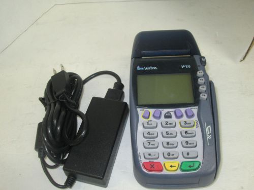 VERIFONE Vx570, OMNI 6700 Credit Card Machine with  OEM AC Adapter