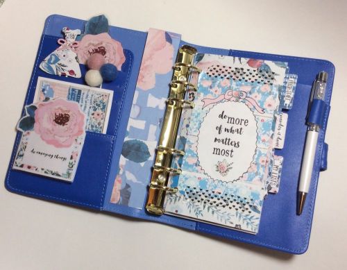 Personal Planner -  Cobalt Blue Bloom Planner Kit - Planner Accessories