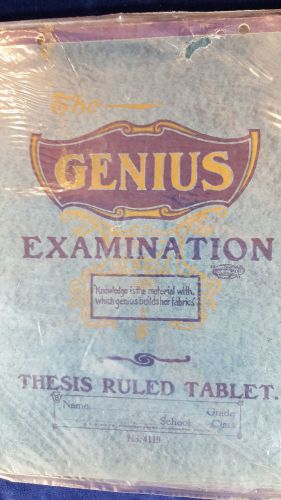 Vintage thesis ruled tablet Genius Examination