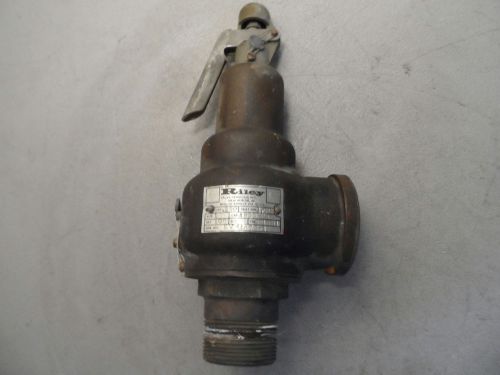 Riley valve pressure relief valve size 1 1/2 cap 4855 lb hr, set 100 for sale