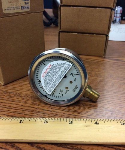 WIKA 213.53 2.5&#034; -30INHG/30PSI 1/4&#034; NPT LM Pressure Gauge P/N 9767010