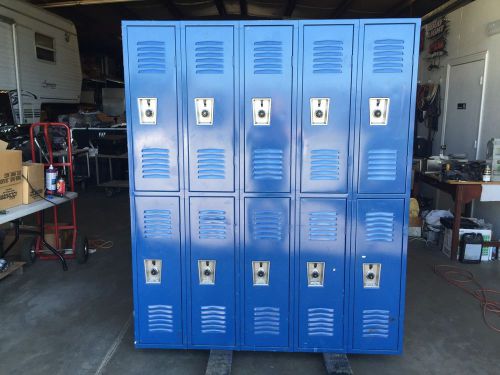 REPUBLIC HEAVY DUTY METAL COMBINATION LOCKERS 15x12x36 SCHOOL GYM STORAGE SHOP