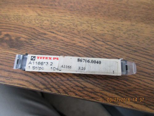 1   TITEX PLUS DRILL  #A1166  3.2 MM  ( .1260&#034; DIA )  HSS  TFL COATED DRILL