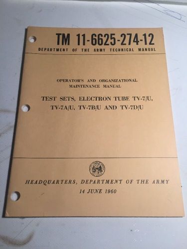 TV-7 Tube Tester Manual TV-7/U -7A/U -7B/U -7D/U