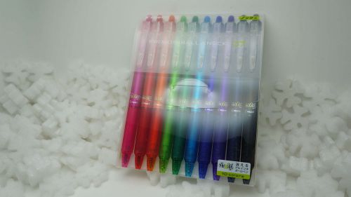 Pilot frixion knock pen erasable model lfbk-230f-10c 10 color 0.7mm 10 piece for sale