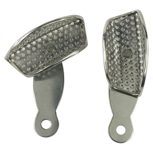 2pcs Dental Quadrant Tray Rotatable Adjustable Stainless Steel Impression