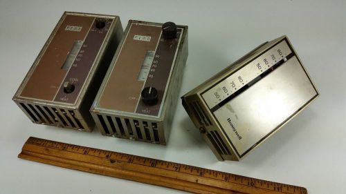 3 Thermosts Johnson Controls T22sfb-1 Honeywell vintage hvac Line voltage Penn