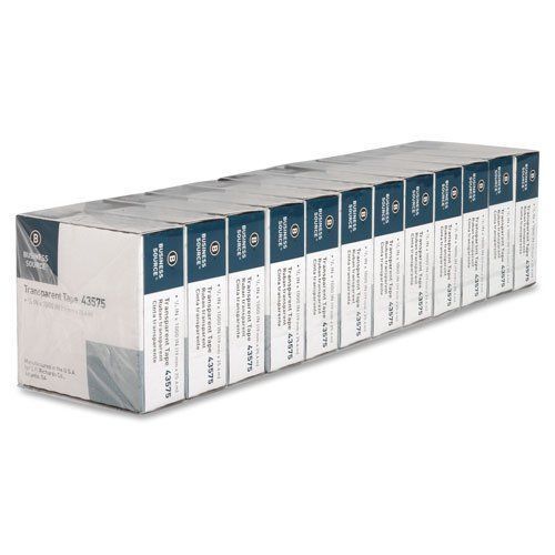 Business Source Transparent Tape, 1&#034; Core, 3/4&#034;x1000&#034;, 24/PK, Clear 43575