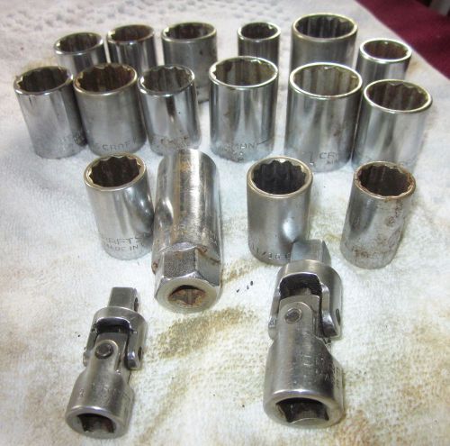 Craftsman Socket Assortment from Estate Lot of 18