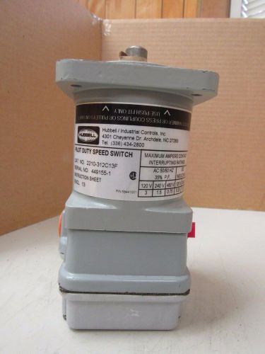 NEW HUBBELL PILOT DUTY SPEED SWITCH 2210-312C13F 2210312C13F