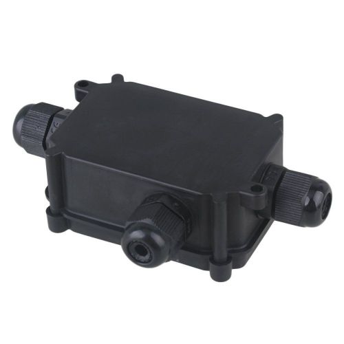 Black Waterproof IP66 Outdoor 3 Cable Plastic Junction Box MM04S Terminal