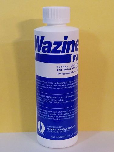 Wazine 17 turkey chicken and swine wormer 8 oz for sale