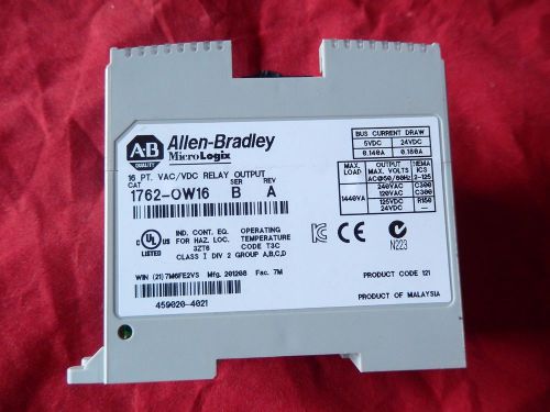 USED ALLEN-BRADLEY MicroLogix 1200 OUTPUT MODULE 1762-OW16 SERIES B