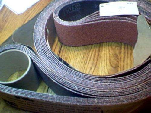 5  3M 3&#034; X 132&#034; 977F 24YF  REGALLOY CLOTH Sanding belts 24 grit P/N 84503 51144