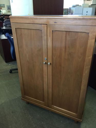 VINTAGE BOOKCASE w/ DOORS by THE LEOPOLD COMPANY in MED OAK COLOR WOOD