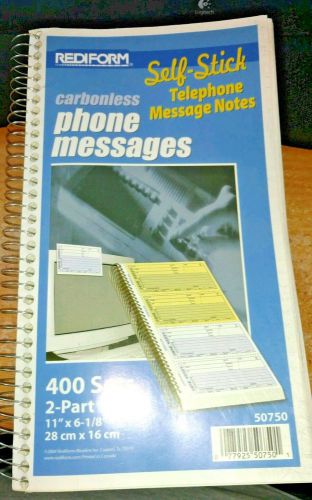 REDIFORM Carbonless Self Stick Telephone Message Notes 400 sets / 2-Part