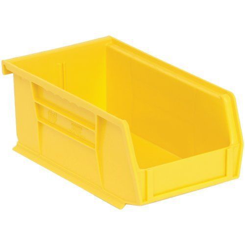 Edsal PB8501Y High Density Stackable Plastic Bin, 4&#034; Width x 3&#034; Height x 7&#034; Pack