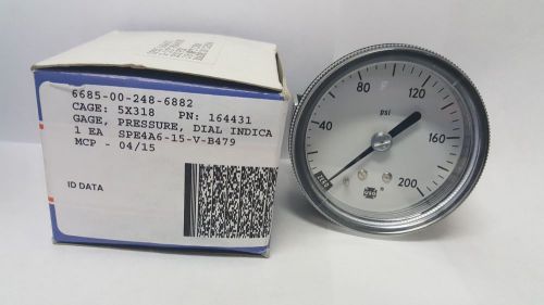 Ametek 2-1/2&#034; 200 psi 1/8&#034; npt cbm pressure gage # 164431 nsn:6685-00-248-6882 for sale