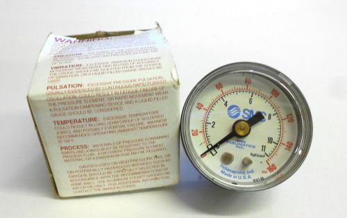 SMC PRESSURE GAUGE, 1/4 NPT  APPROX DIAMETER 1-1/2&#034;